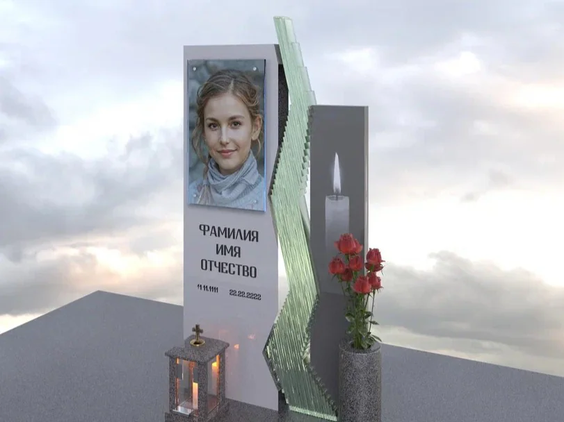 Памятник из стекла и гранита