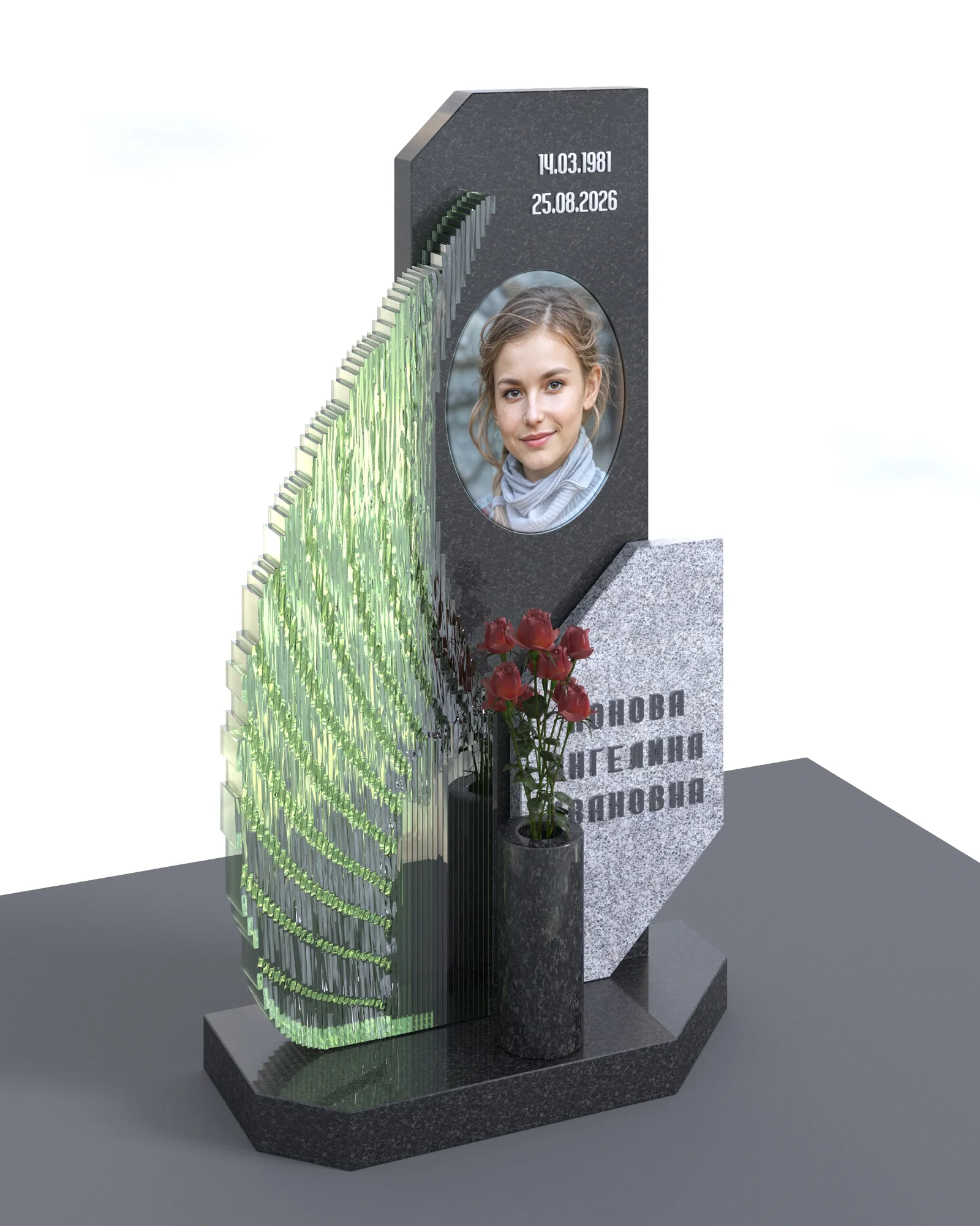 Мемориальный комплекс «Крыло» — визуализация проекта, ракурс 1